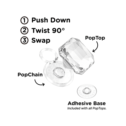 Dichroic Pillow Cut Clear Glitter — PopTop - US 18837