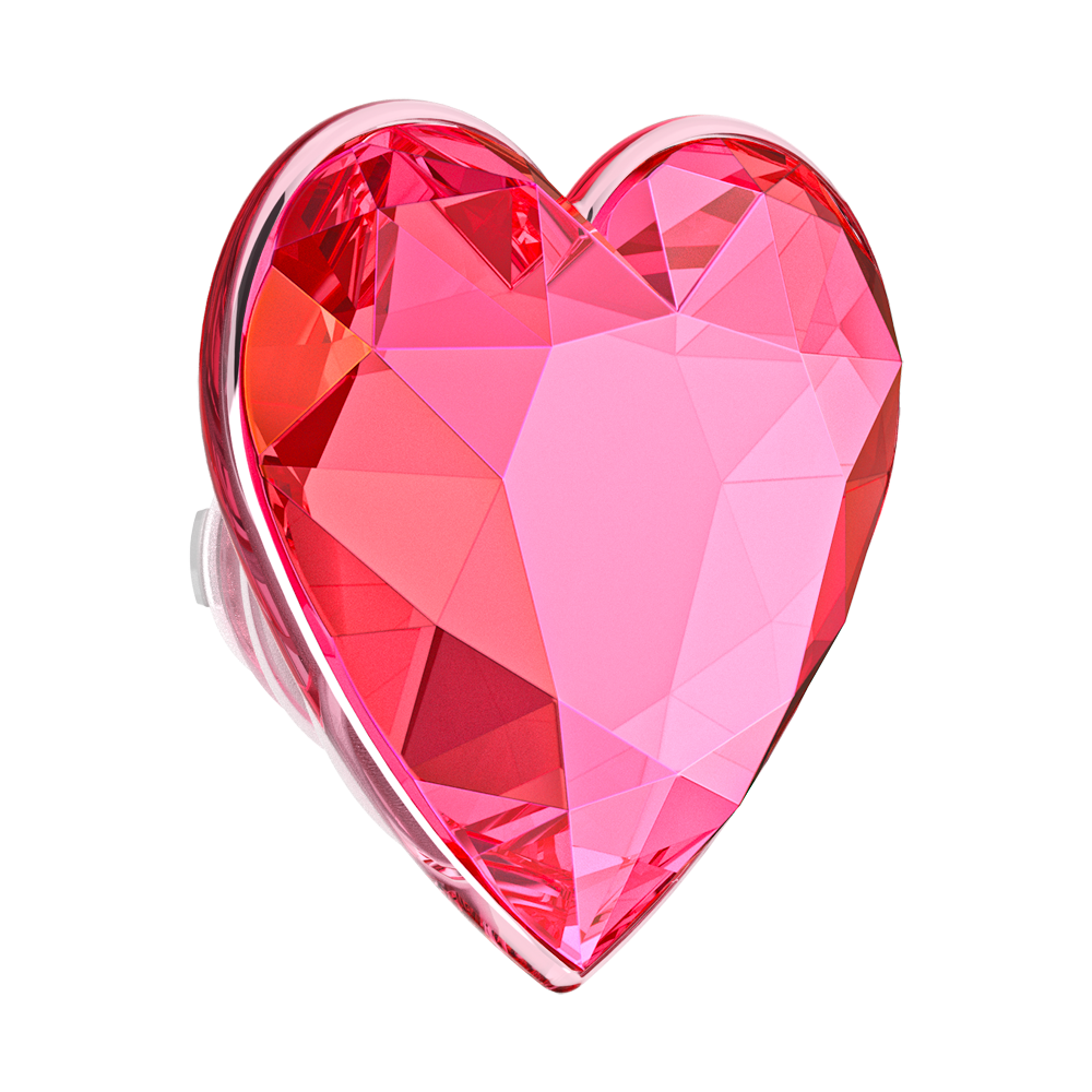 Crystal Heart Neon Pink — MagSafe PopGrip - US 07912