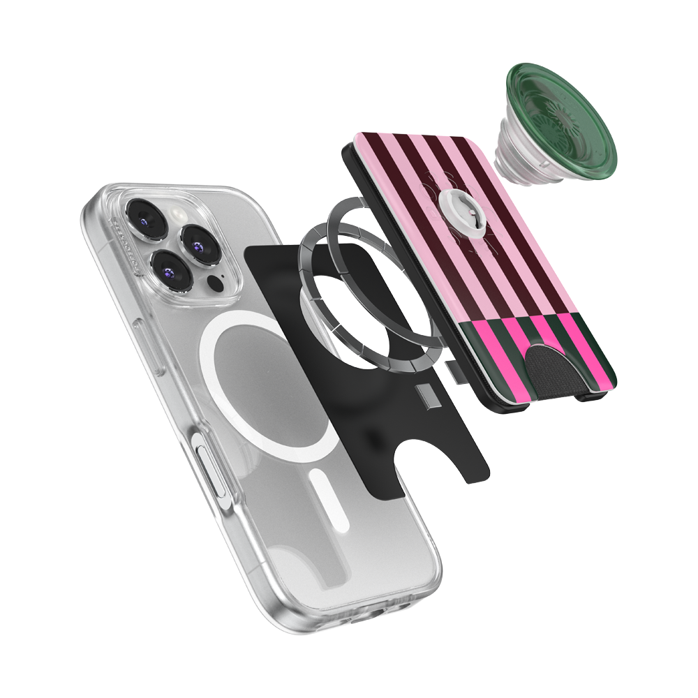 Pop of Pink Stripe — MagSafe PopWallet+ - US 05722