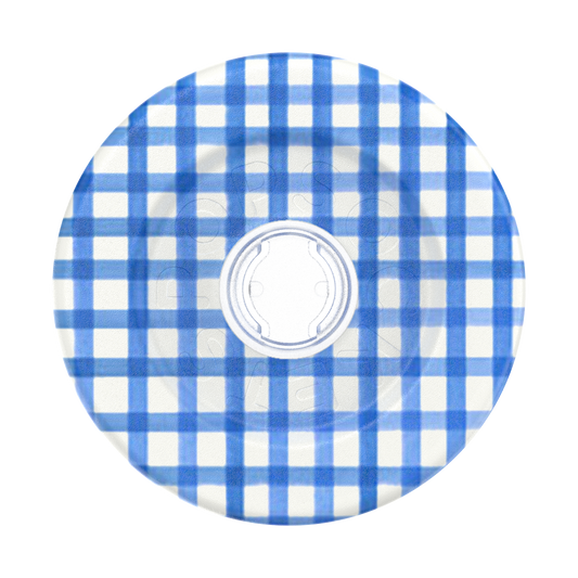 Gingham Blue — MagSafe Round Base - US 63348