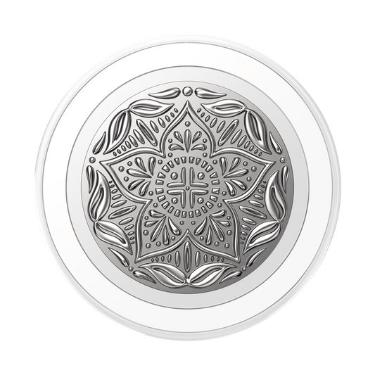 Enamel Silver Mandala — MagSafe PopGrip - US 50136