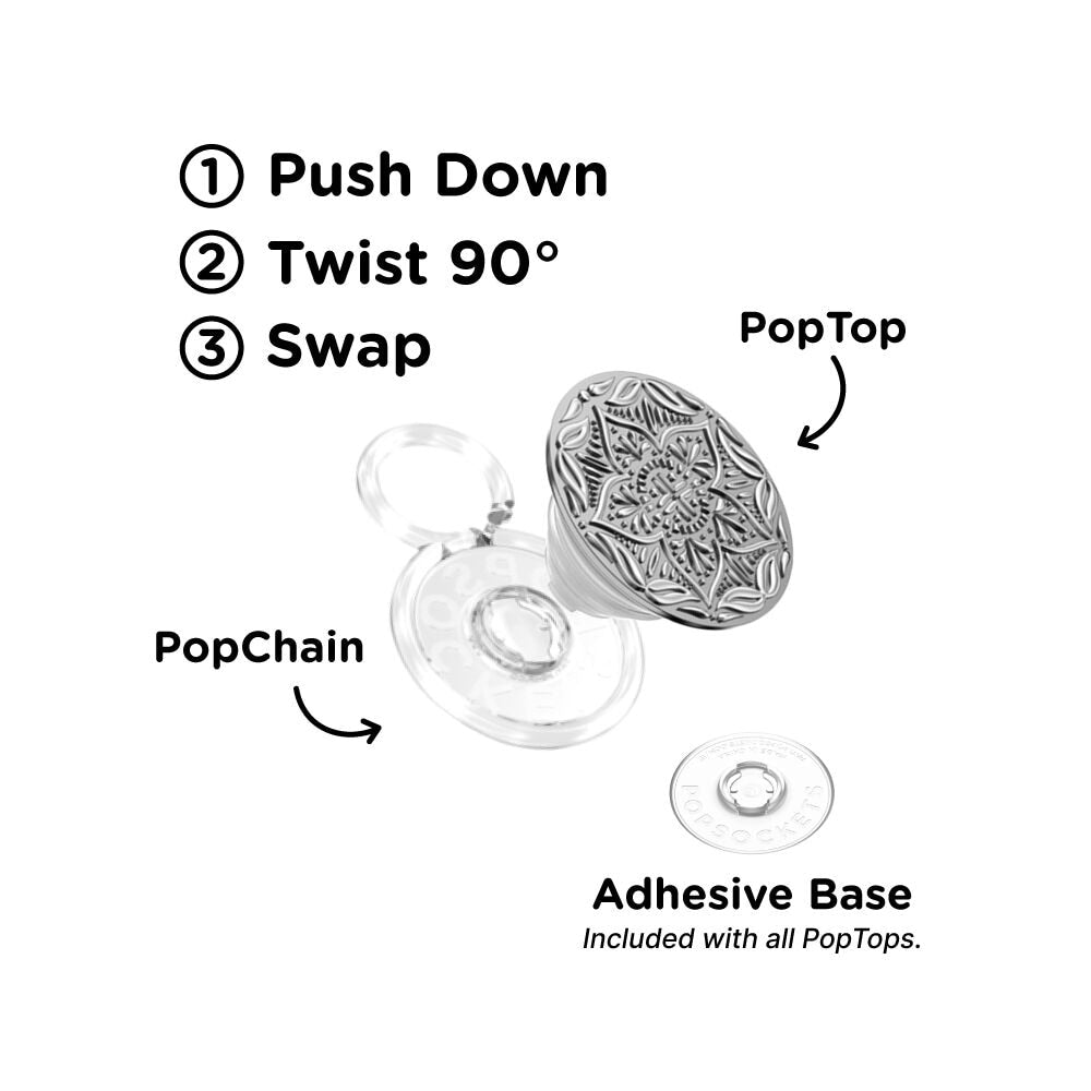 Enamel Silver Mandala — PopTop - US 33719