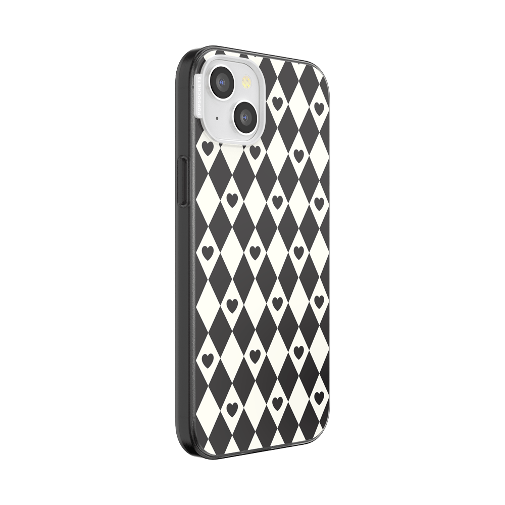 Harlequin Hearts Black — iPhone 15 Plus MagSafe Case - US 99891