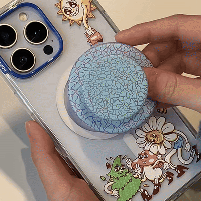 Crackle Reef Printed Sugar Plum — MagSafe PopGrip - US 00029