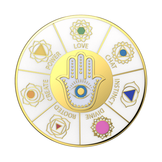Enamel Spinner Chakras — Adhesive PopGrip - US 13550