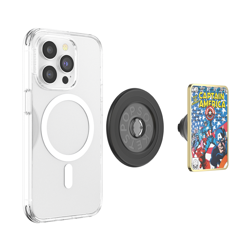 Enamel Captain America Comic Book — MagSafe PopGrip - US 65941