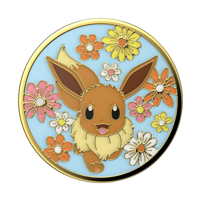 Floral Eevee Enamel — Adhesive PopGrip - US 82702