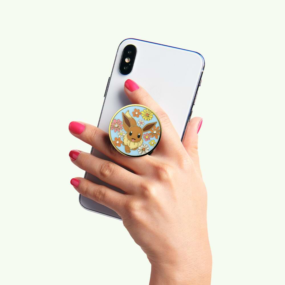 Floral Eevee Enamel — Adhesive PopGrip - US 80052