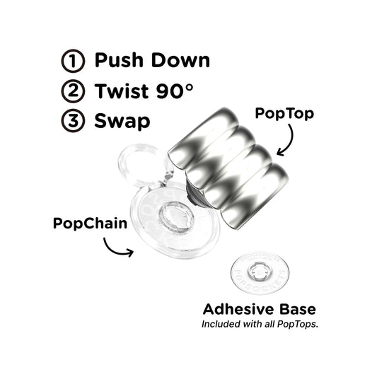 Enamel Puffy Stack Silver — PopTop - US 48278