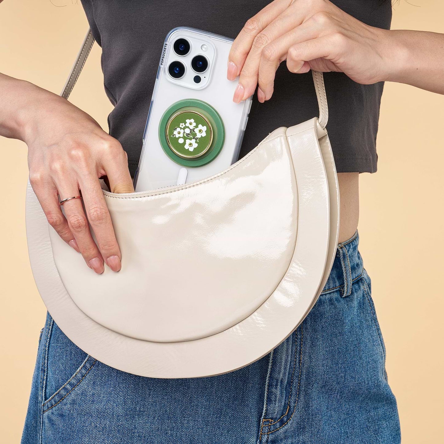 Enamel Floral Relief — MagSafe PopGrip - US 51770