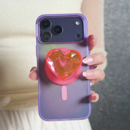 Crystal Heart Neon Pink —  MagSafe PopGrip - US 73127