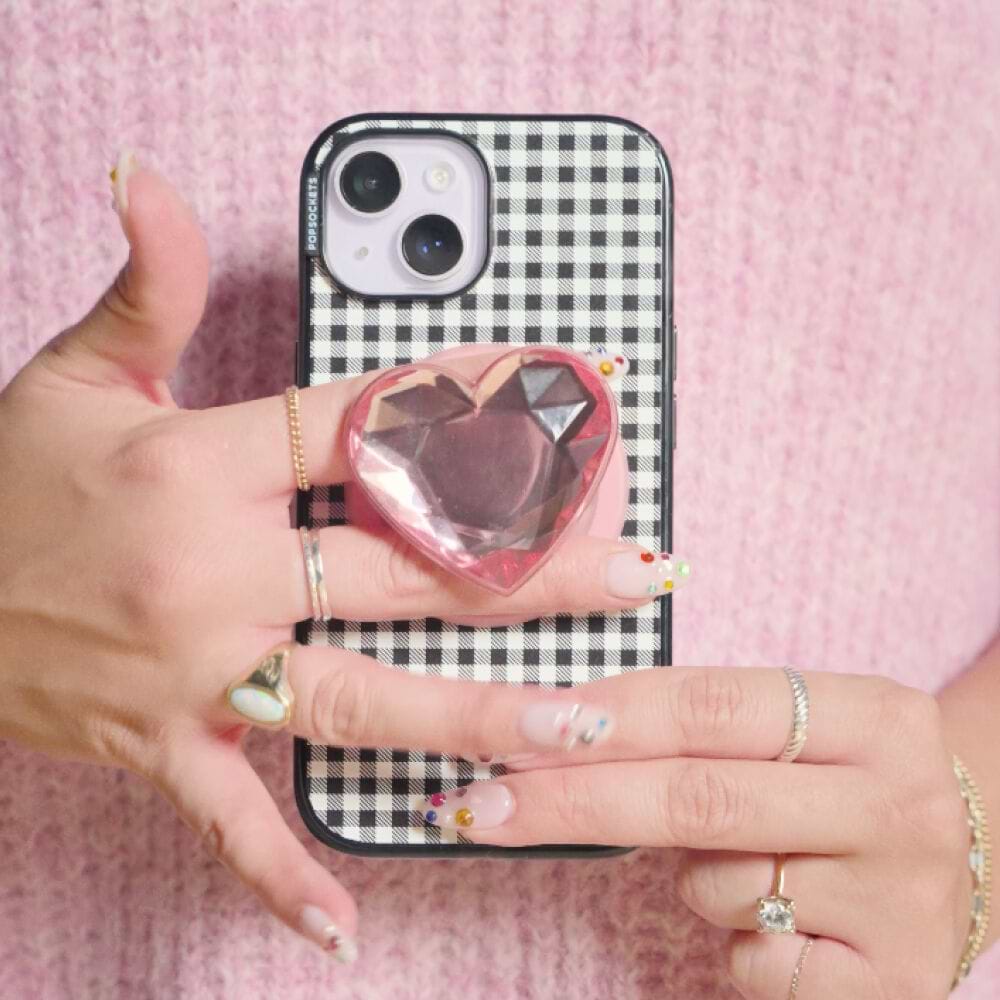 Crystal Heart Neon Pink —  MagSafe PopGrip - US 07912