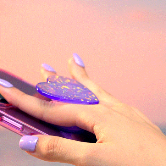 Iridescent Confetti Dreamy Heart — Adhesive PopGrip - US 01650