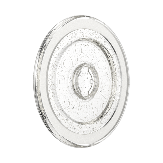 Clear Glitter Silver — MagSafe Round Base - US 20616
