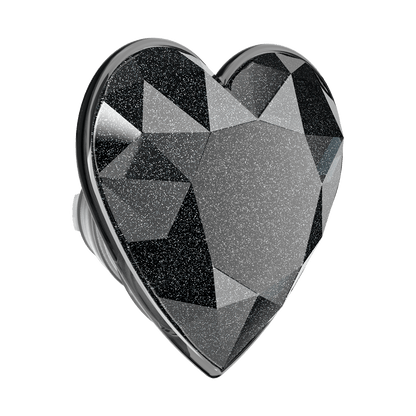 Crystal Heart Black Glitter —  MagSafe PopGrip - US 24872