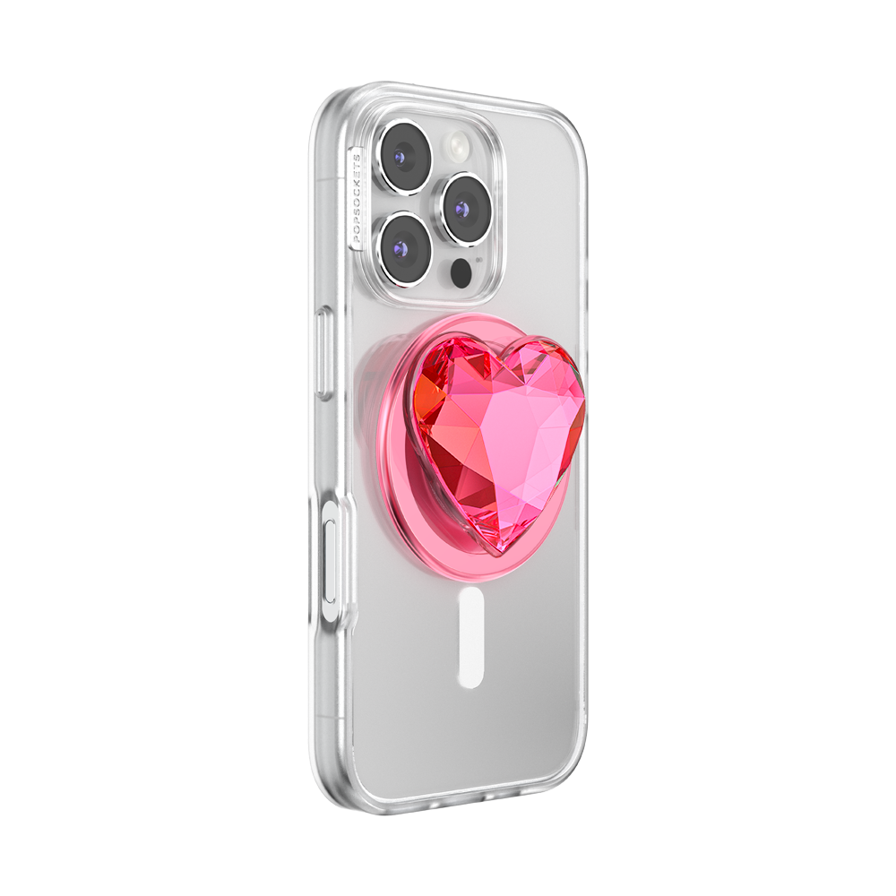 Crystal Heart Neon Pink —  MagSafe PopGrip - US 73127