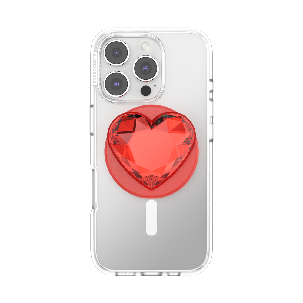 Crystal Heart Rosso —  MagSafe PopGrip - US 26862