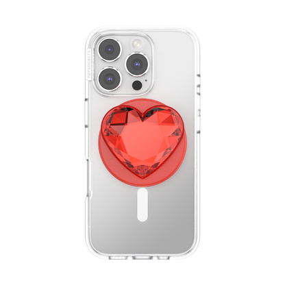Crystal Heart Rosso —  MagSafe PopGrip - US 97098