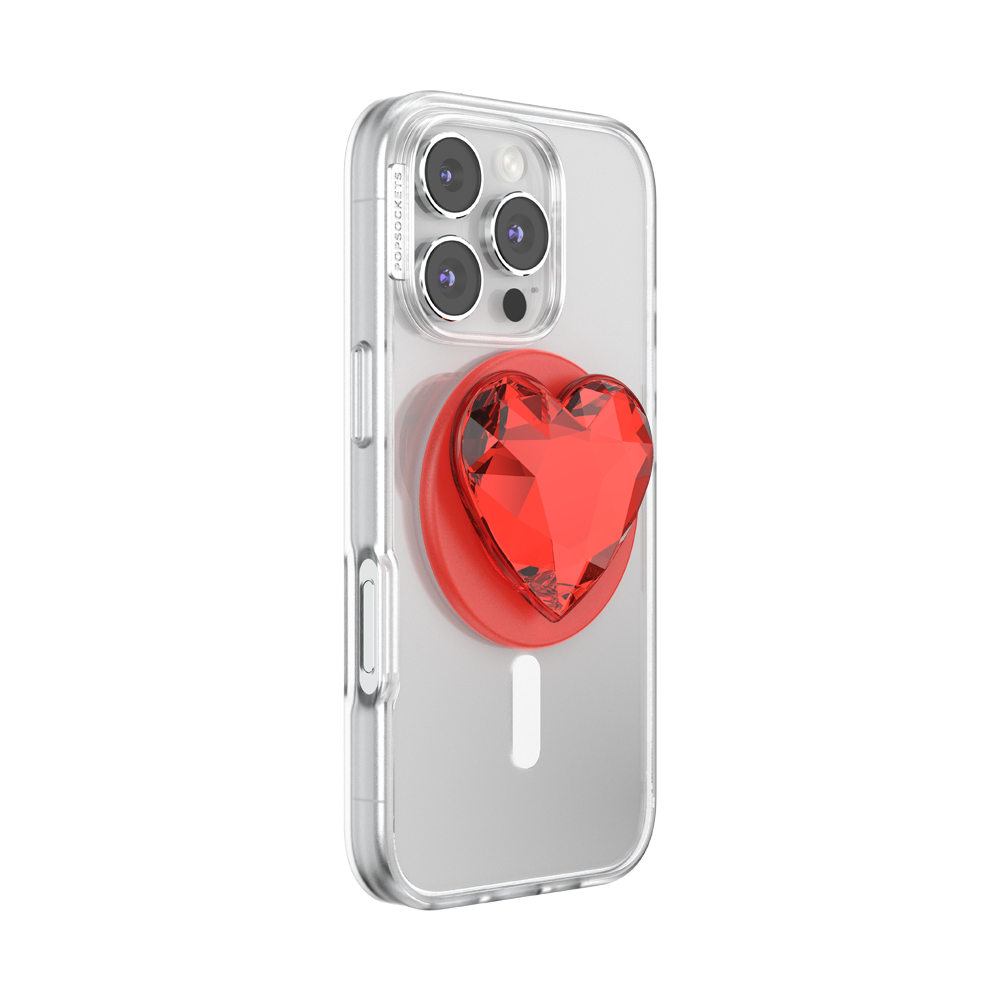 Crystal Heart Rosso —  MagSafe PopGrip - US 79608