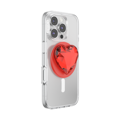 Crystal Heart Rosso —  MagSafe PopGrip - US 66273