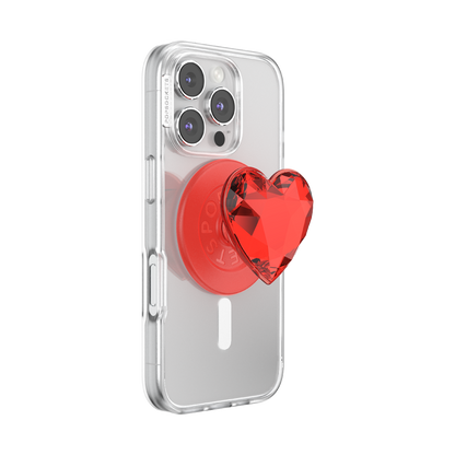 Crystal Heart Rosso —  MagSafe PopGrip - US 64486