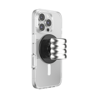 Enamel Puffy Stack Silver —  MagSafe PopGrip - US 48007