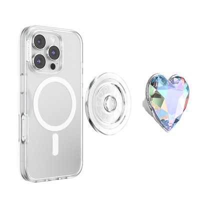 Iridescent Crystal Heart — MagSafe PopGrip - US 90831