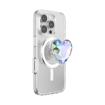 Iridescent Crystal Heart — MagSafe PopGrip - US 96557