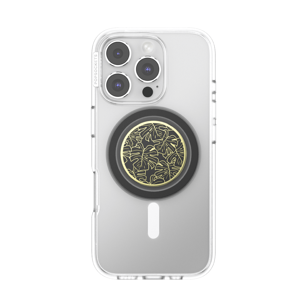 Enamel Monstera Black — MagSafe PopGrip - US 08255