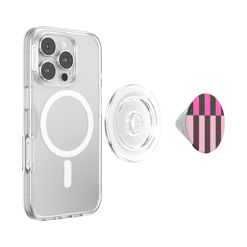 Pop of Pink Stripe — MagSafe PopGrip - US 20785