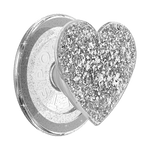 Confetti Heart Silver Sizzle — MagSafe PopGrip - US 69134
