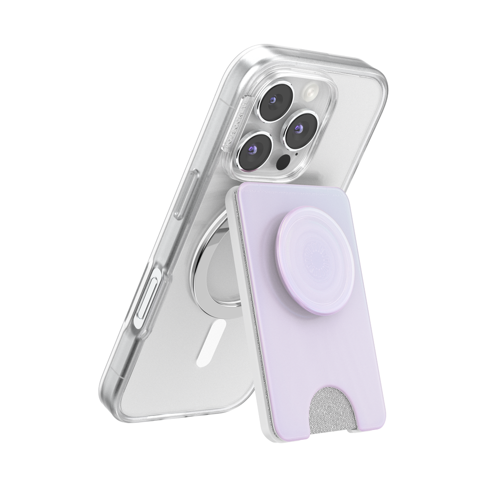 Opalescent White — MagSafe Kick-Out PopWallet+ & Stand - US 70479
