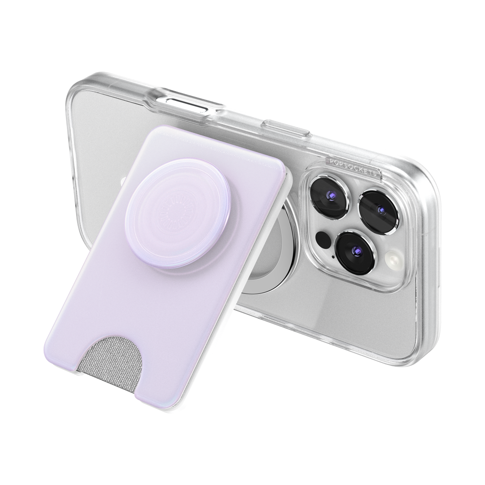Opalescent White — MagSafe Kick-Out PopWallet+ & Stand - US 51346