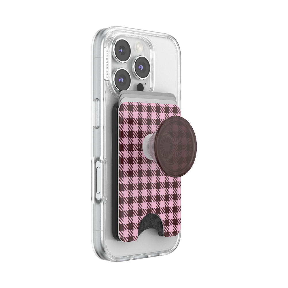 Black Cherry Gingham — MagSafe PopWallet+ - US 21133