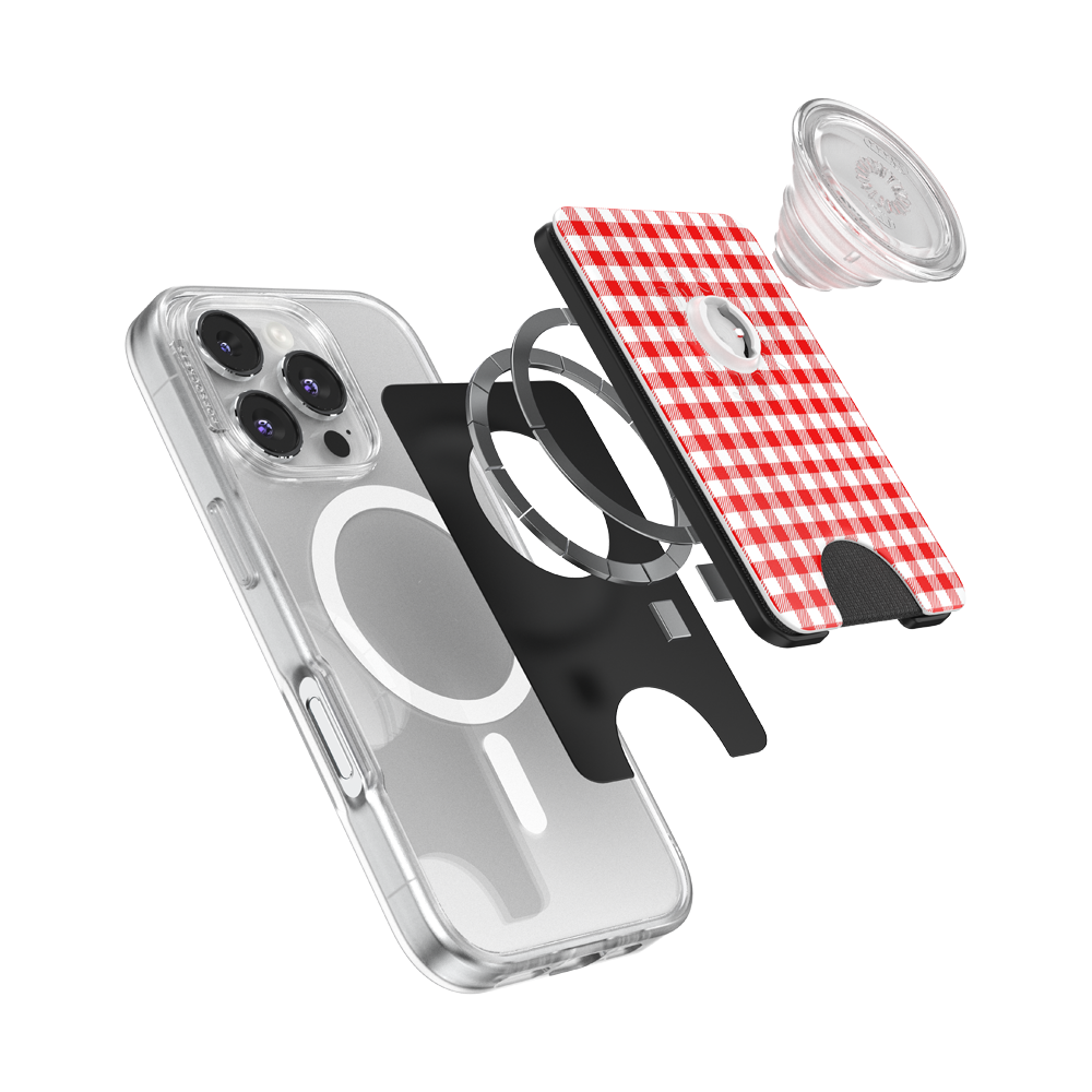 Red Gingham — MagSafe PopWallet+ - US 65005