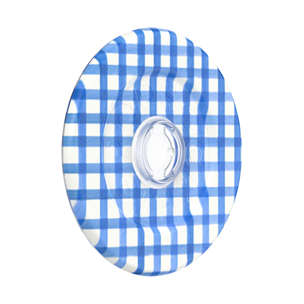 Gingham Blue —  MagSafe Round Base - US 63348