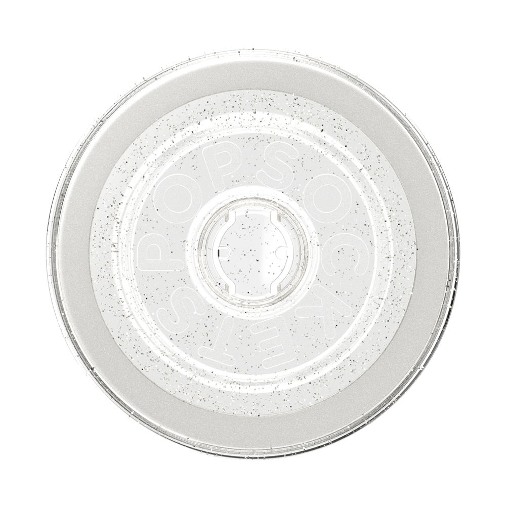 Clear Glitter Silver — MagSafe Round Base - US 37930