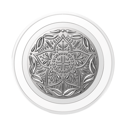 Enamel Silver Mandala — MagSafe PopGrip - US 50136