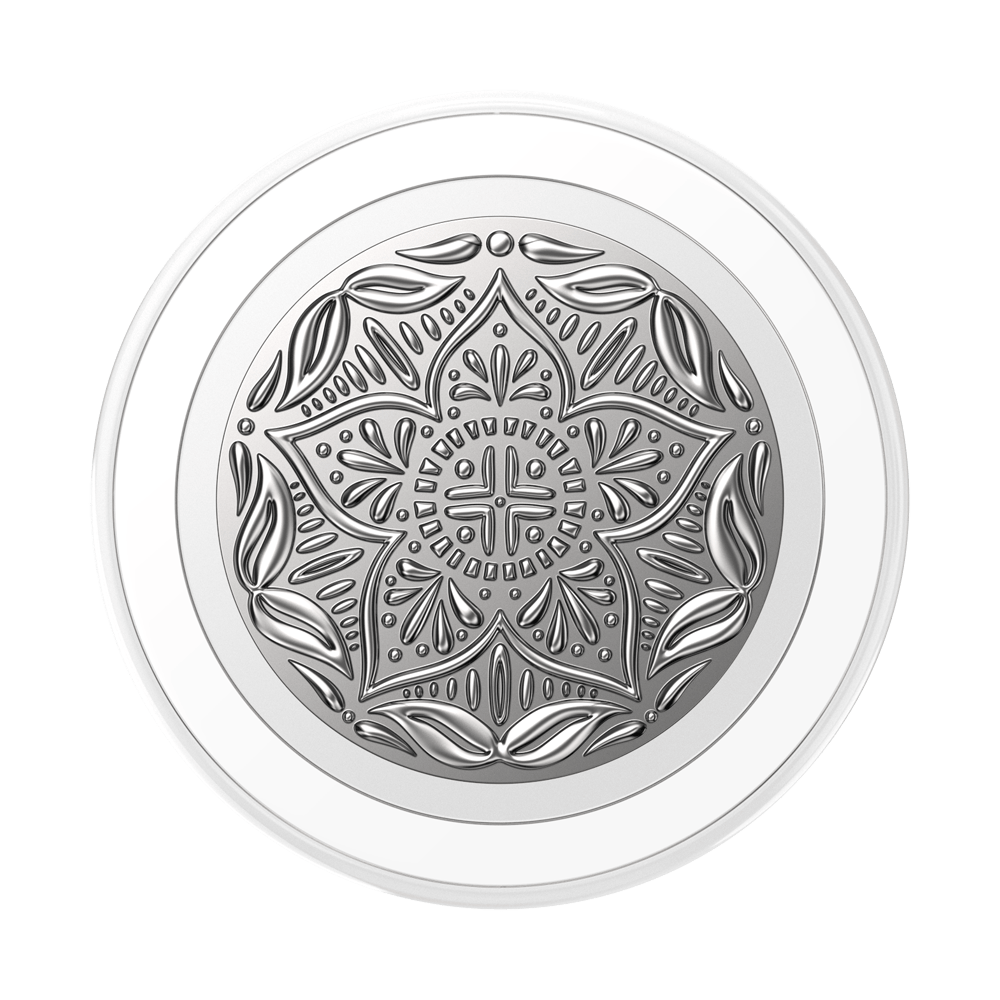 Enamel Silver Mandala — MagSafe PopGrip - US 16969