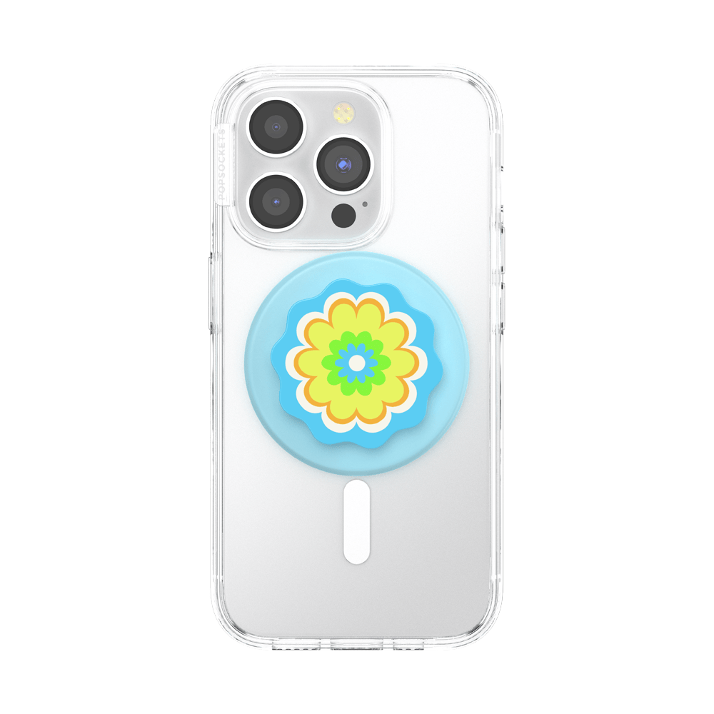 Molded Flower Kaleidoscope Blue — MagSafe PopGrip - US 43749