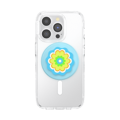 Molded Flower Kaleidoscope Blue — MagSafe PopGrip - US 43749
