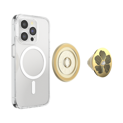 Enamel Mae Flower with Pearl — MagSafe PopGrip - US 33514