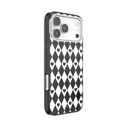 Harlequin Hearts Black — iPhone 17 Pro Max MagSafe Case - US 45030
