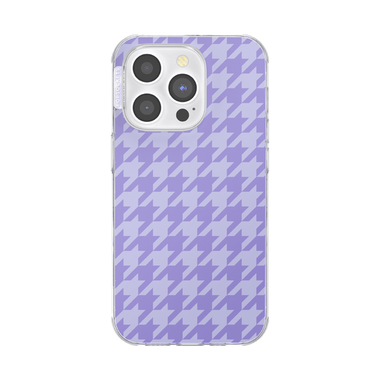 Lilac Houndstooth — iPhone 14 Pro MagSafe Case - US 40929