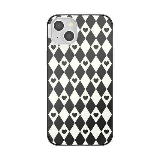 Harlequin Hearts Black  — iPhone 14 Plus MagSafe Case - US 27774