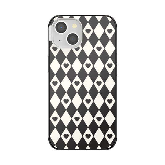 Harlequin Hearts Black  — iPhone 14 MagSafe Case - US 15561