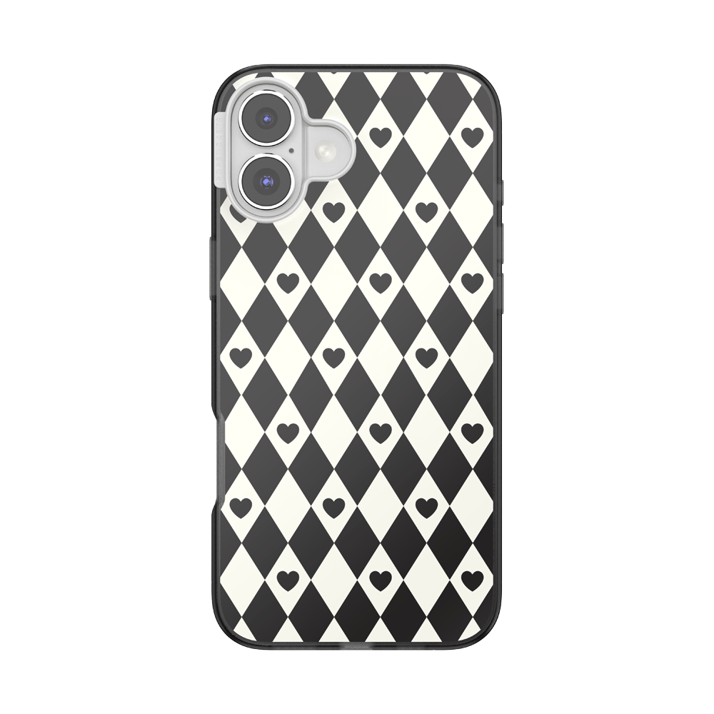 Harlequin Hearts Black — iPhone 16 Plus MagSafe Case - US 97702