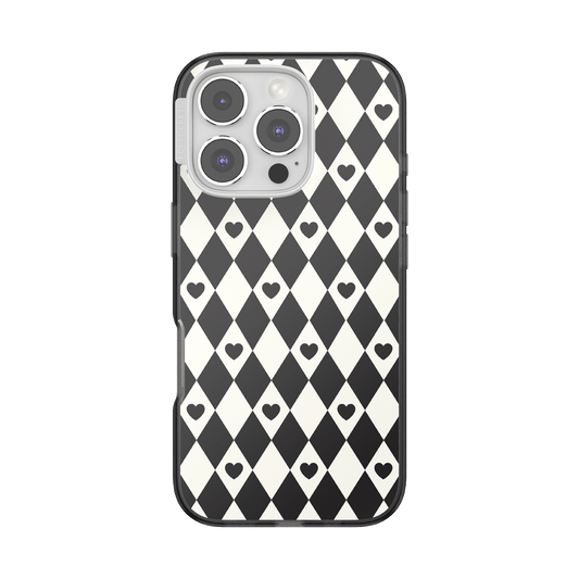 Harlequin Hearts Black — iPhone 16 Pro MagSafe Case - US 90154