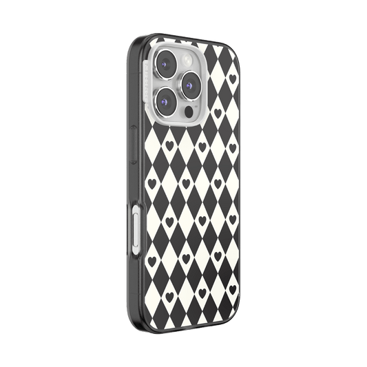 Harlequin Hearts Black — iPhone 16 Pro MagSafe Case - US 90154