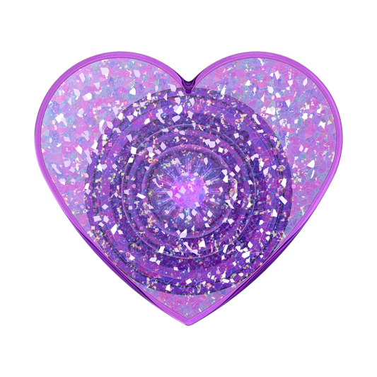 Iridescent Confetti Dreamy Heart — Adhesive PopGrip - US 01650